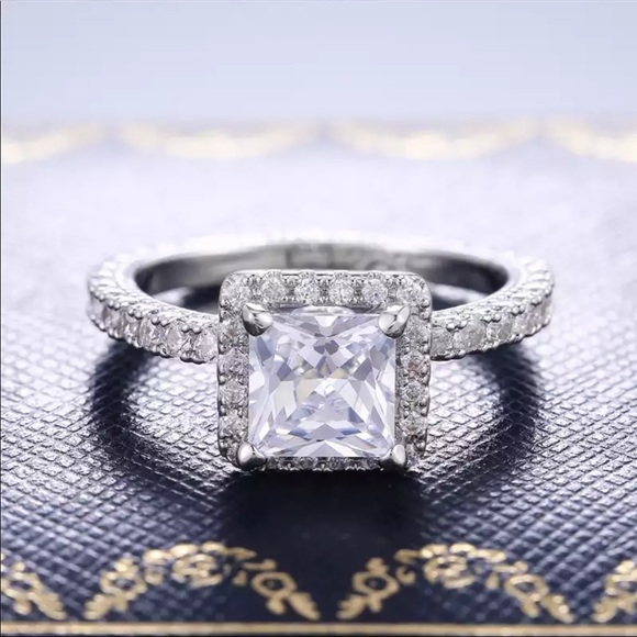 New 925 Silver Lovers Promise Diamond Ring 💍 - Picture 6 of 10